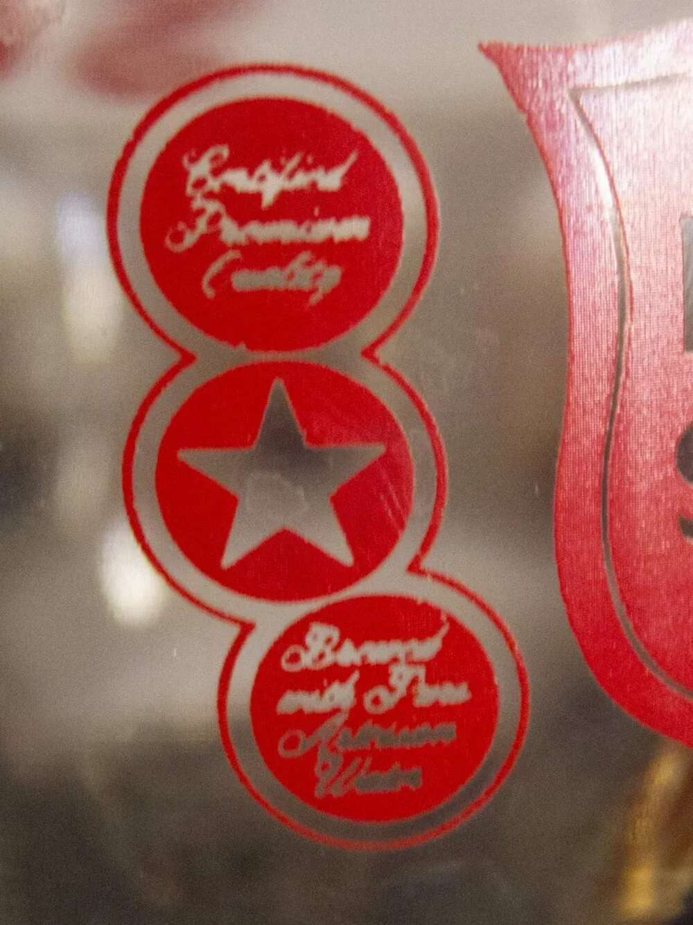 Vintage Lone Star Beer Thumbprint Goblet-8 Ounce Stem Goblet